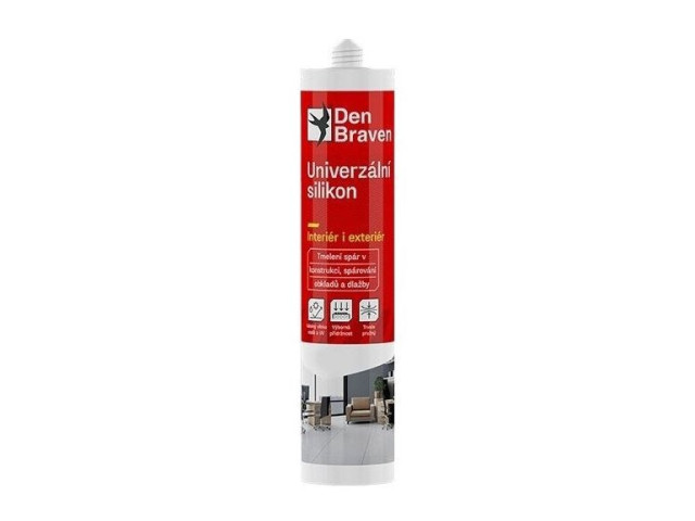 DEN BRAVEN univerzálny silikón 280 ml, biely