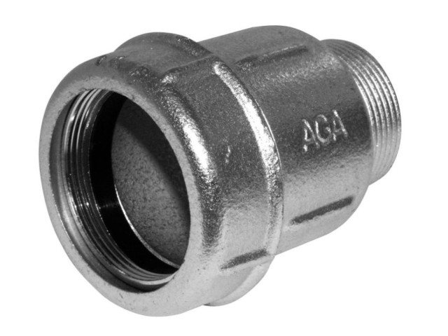 AGAFLEX AK spojka 1/2“, 19,3-22,0 mm, vonkajší závit, upínanie, voda, liatina/pozink