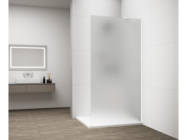 ESCA WHITE MATT jednodielna sprchová zástena na inštaláciu k stene, matné sklo, 700 mm