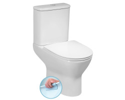 DARIO RIMLESS WC kombi misa s nádržkou, spodný/zadný odpad, biela