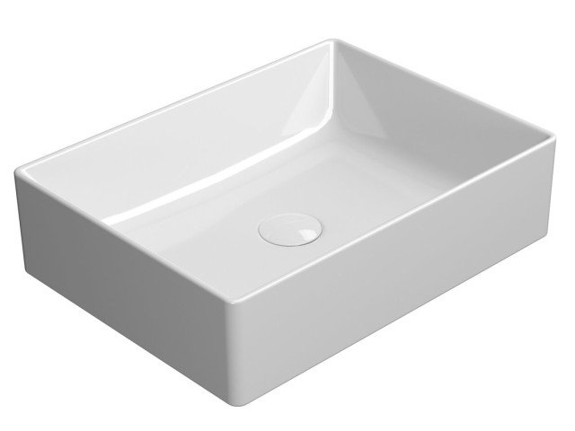 KUBE X keramické umývadlo na dosku, 50x37 cm, biela ExtraGlaze