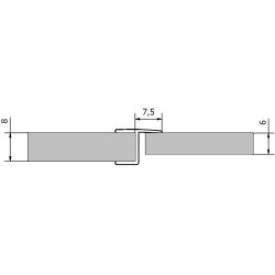 VITRA LINE tesnenie medzi sklá (zástavku) 2000mm, na sklo 8mm