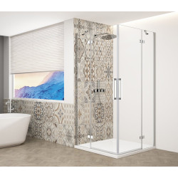 Obdĺžnikový sprchový kút TRINITY CHROME 1000x900 mm, rohový vstup, číre sklo