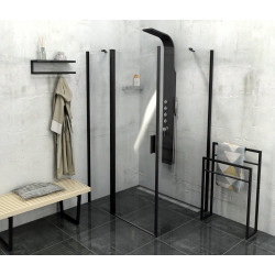 Zoom Line Black obdĺžnikový sprchovací kút 1400x800mm L / P variant
