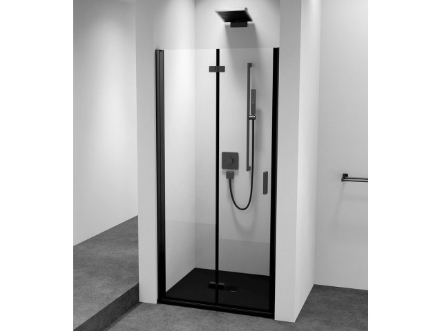 ZOOM BLACK sprchové dvere do niky 700 mm, číre sklo, ľavé