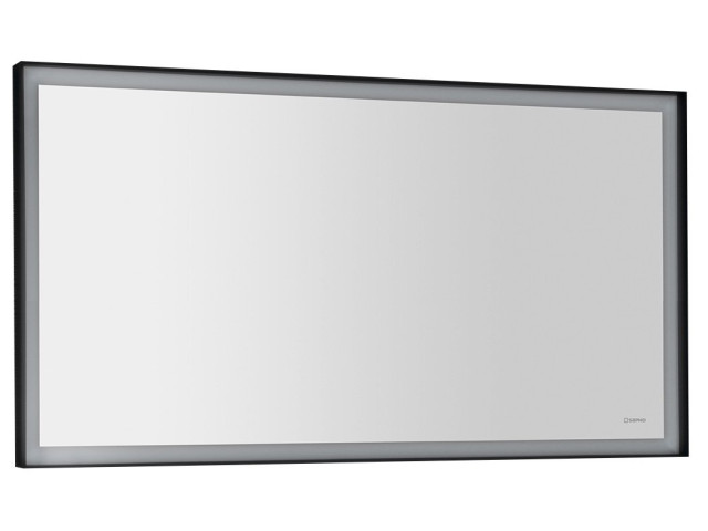SORT LED podsvietené zrkadlo 120x70cm, matná čierna