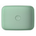 INFINITY RECTANGLE keramické umývadlo na dosku, 50x36 cm, zelená Mint