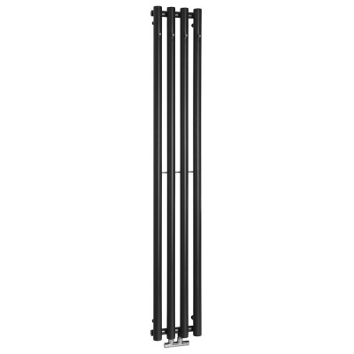 PILON vykurovacie teleso 270x1800 mm, so štyrmi háčiky pre uterák, čierna mat