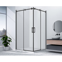 DRAGON BLACK štvorcový sprchovací kút 800x800mm, rohový vstup