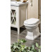 RETRO WC sedadlo Soft Close, polyester, biela/bronzová