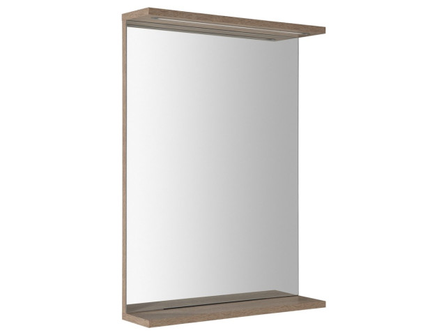 KORIN STRIP zrkadlo s LED osvetlením 50x70x12cm, dub platina