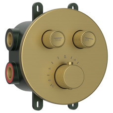SMARTSELECT podomietková sprchová termostatická batéria, box, 2 výstupy, zlato mat