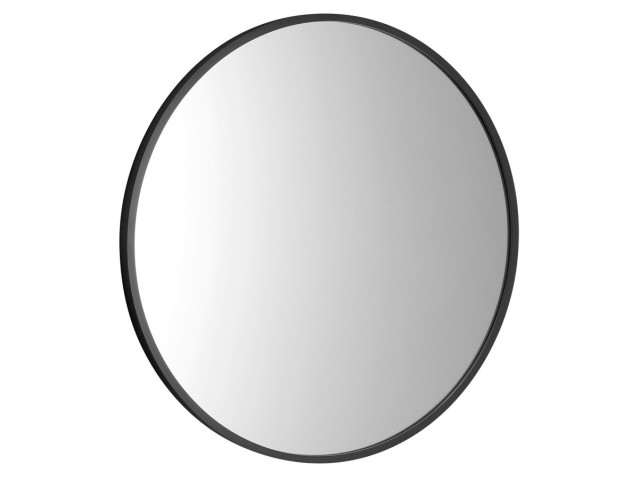 Okrúhle zrkadlo NOTION SLIM v ráme ø 50 cm, matné čierne