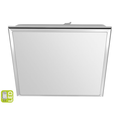 SILVER stropné LED svietidlo 28x28cm, 10W, 230V, denné biela, chróm