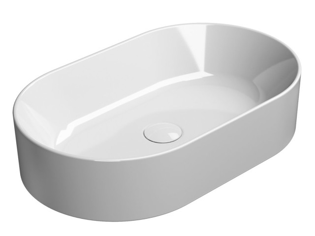 KUBE X keramické umývadlo na dosku, 60x37 cm, oválne, biela ExtraGlaze