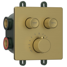 SMARTSELECT podomietková sprchová termostatická batéria, box, 2 výstupy, zlato mat