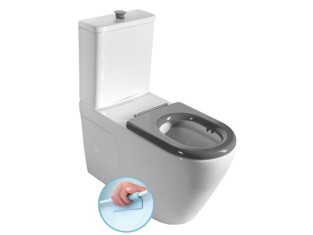 MEDIC RIMLESS WC kombi misa s nádržkou, spodný/zadný odpad, biela