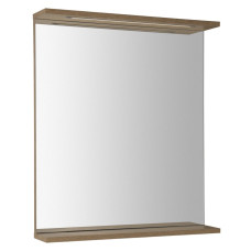 KORIN STRIP zrkadlo s LED osvetlením 60x70x12cm, dub platina