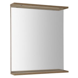 KORIN STRIP zrkadlo s LED osvetlením 60x70x12cm, dub platina